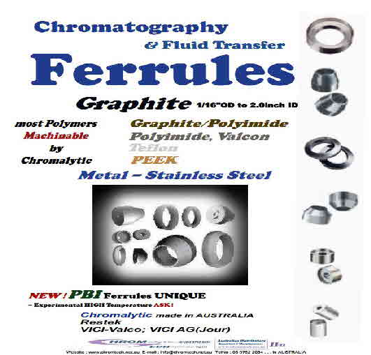 Ferrules, Graphite Ferrules - ALL Sizes 1/6"  to 2.0"ID