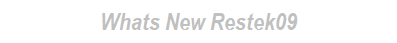 Whats New Restek09