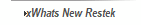 xWhats New Restek