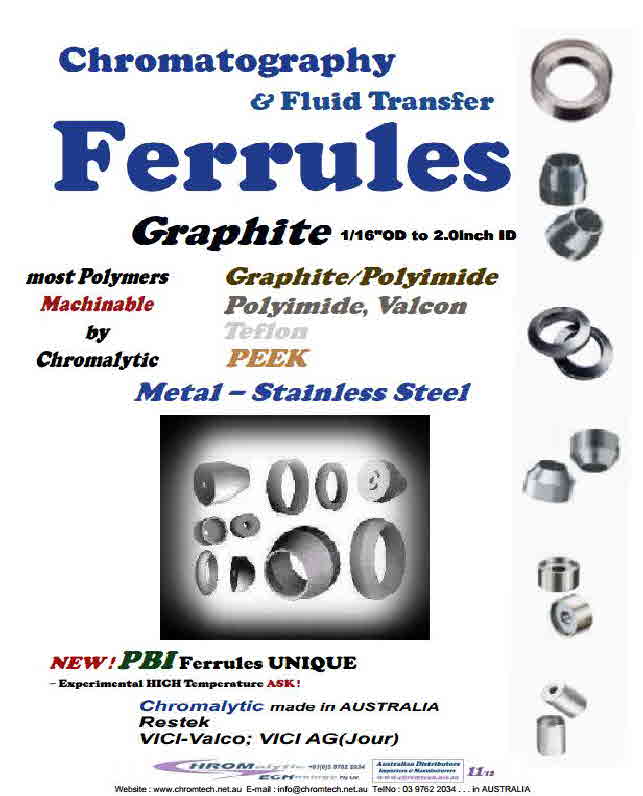 Ferrules, Graphite Ferrules - ALL Sizes 1/16  to 2"ID